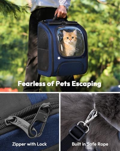 Pecute Cat Backpack Carrier, Large Space Cat Bubble Backpack - Image 5