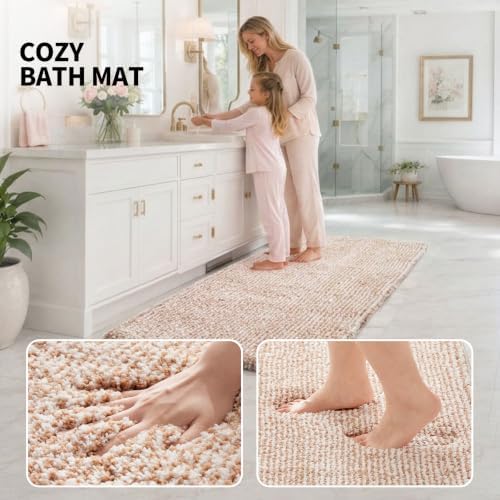 ILANGO Bathroom Rugs 70" × 24", Extra Soft Absorbent Microfiber Bath Rugs - Image 5