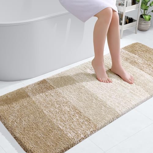 OLANLY Bathroom Runner Rug 54x24, Extra Soft Absorbent Microfiber Bath Rugs by OLANLY