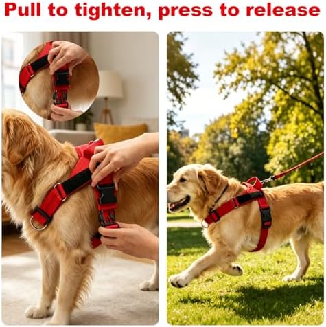 Pawly Lab Co No-Pull Harness, 3-Point Adjustable & Reflective（L） - Image 3