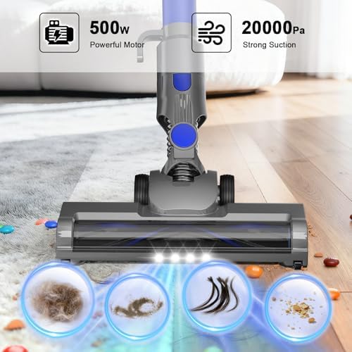 Intercleaner 23Ft Corded Vacuum, Large Dust Cup, LED Floor Brush - Image 4