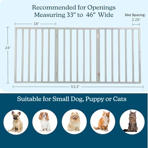 Pet Gate - 3-Panel Indoor Foldable Dog Fence - Image 2