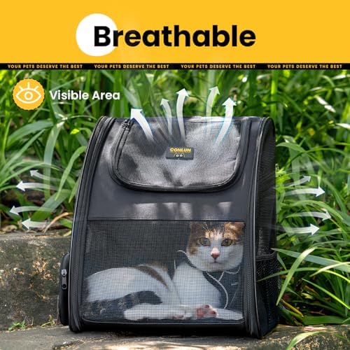 Conlun Cat Backpack Carrier for Small Dogs and Cats Fit Up to 15 Lbs, Small Dog - Image 6