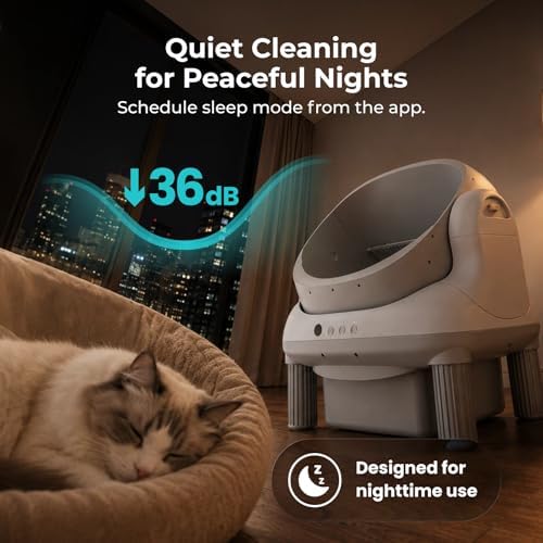 HHOLOVE Self Cleaning Cat Litter Box, Open Top Automatic Litter Box, Safety - Image 6