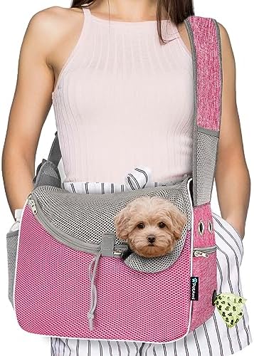 PetAmi Dog Sling Carrier for Small Dogs, Hands Free Crossbody Carrier by PetAmi