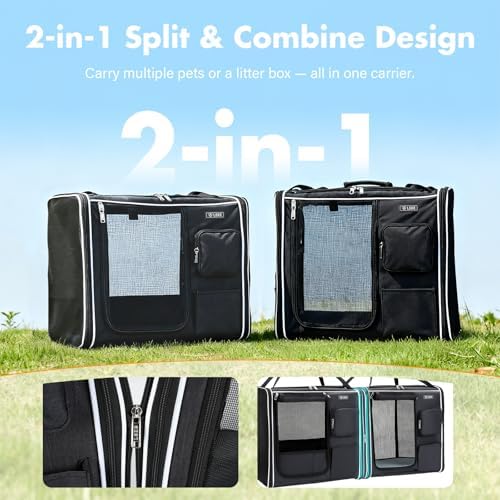 Lekereise Large Cat Carrier Soft Sided, Large cat Travel Carrier - Image 4