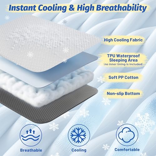 WATANIYA PET Cooling Dog Bed, Washable Cooling Mat - Image 4
