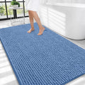 OLANLY Thick Chenille Large Bathroom Rugs Mats 44x32, Cornflower Blue by OLANLY