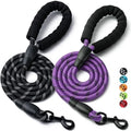 2 Pack Dog Leash, Heavy Duty Nylon Rope Pet Leashes by BOOMIBOO