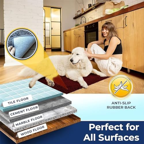 Muddy Mat® | Chenille Bathroom Rugs Quick Dry Microfiber Mats Non Slip Washable - Image 5