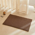 TYUU Waffle Bath Mat, Boho Bathroom Rugs Non Slip, 30x20 Mocha by TYUU