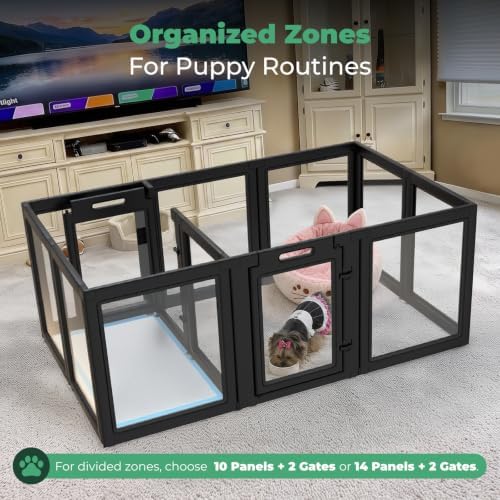 FXW AuraSpace Clear Acrylic Indoor Dog Playpen, 12 Panels - Image 5