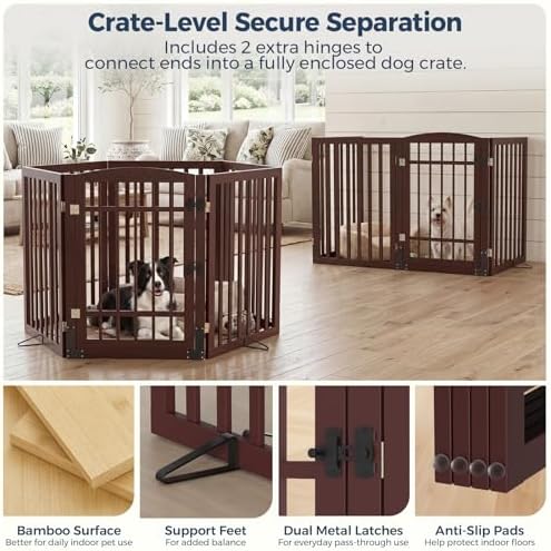 Homykic Dog Gate Indoor with Door - Image 4