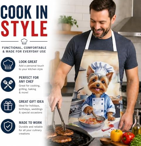 Caroline's Treasures Silky Terrier The Chef Apron Cooking Kitchen Server Baking - Image 2