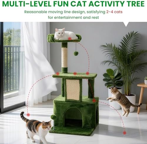 32.8inch Small Cat Tree Tower Condo - Image 6