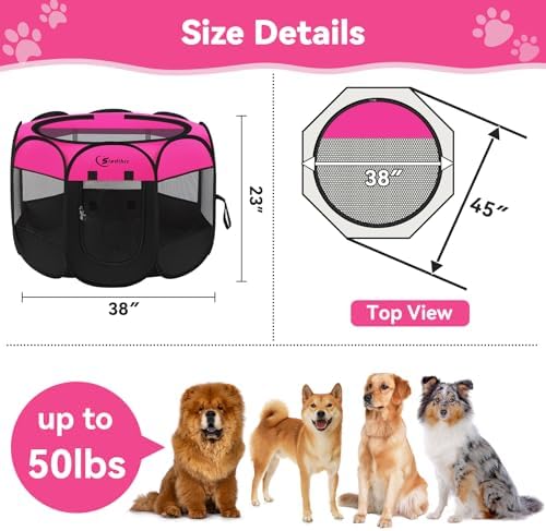Siedihit Dog Cat Playpen, Large Puppy Pet Playpen, Dog Crate Tent Cage - Image 3
