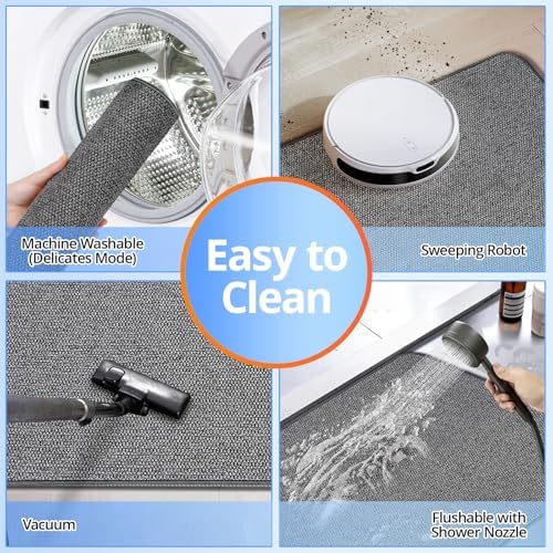 Upgraded Bath Mat 24x36Inch, Thin Bath Mats Rugs - Image 6
