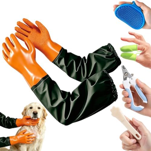 Pet Grooming Gloves for Washing Dogs & Cats, Pet Dog Cat Bathing Gloves by Unknown