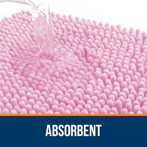 OLANLY Large Bathroom Rugs 50x30, Extra Soft Absorbent Chenille Bath Rugs - Image 4