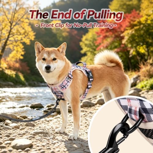 PoyPet Plaid Dog Harness Small, No Pull Vest - Image 3
