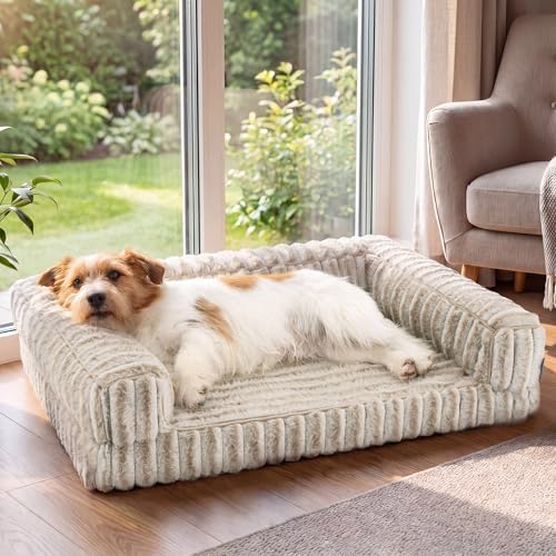 Bedsure ComfyFleece® Memory Foam Orthopedic Dog Beds Medium Size Dog 30" by BEDSURE