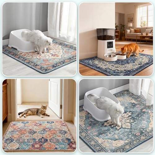 Hompet Cat Litter Mat 2 Pack, 18x54 Large Machine Washable Trapping Mats - Image 4