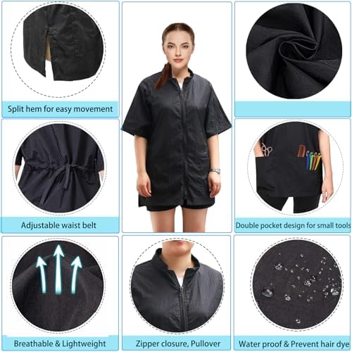 Gliitatu Grooming Smock for Dog Groomer Barber Jackets for Women Men - Image 5