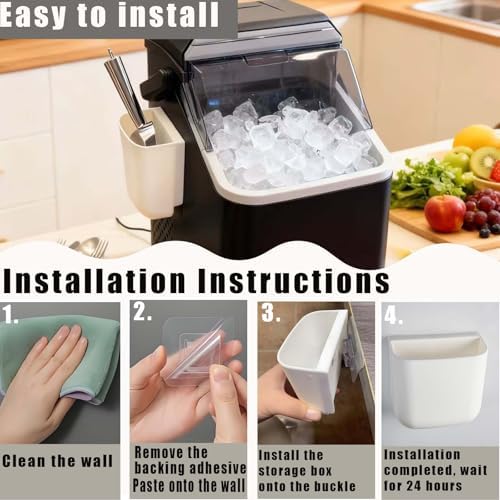 2 Pcs Ice Scoop Holder for Ice Machine Small Self-Adhesive Ice Scoop Holde - Image 6