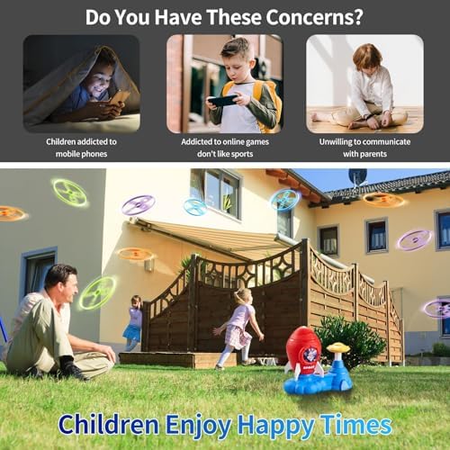 Outdoor Toys for Kids Ages 3-8, Outside Flying Disc Launcher - Image 3