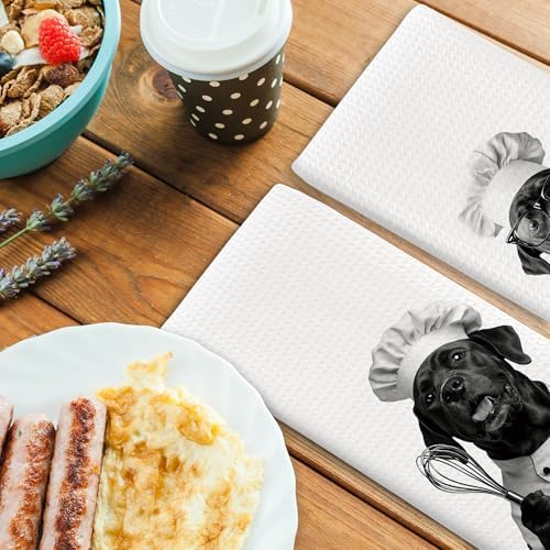 Dog Kitchen Towels Decor Set of 2 - Image 4