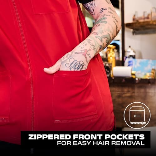 Barber Strong Barber Vest, Men's Hair Repellent, Lightweight & Breathable Mesh - Image 5