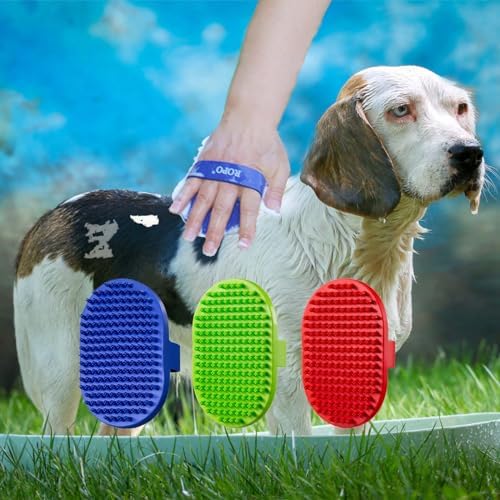 Dog bath brush, ROPO rubber massage pet shampoo brush, used - Image 4