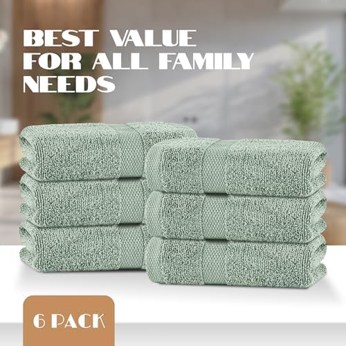Wealuxe Mint Green Hand Towels 16x27 - Image 4