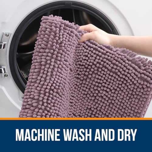 OLANLY Bathroom Rugs 36x24, Extra Soft Absorbent Chenille Bath Rugs - Image 5