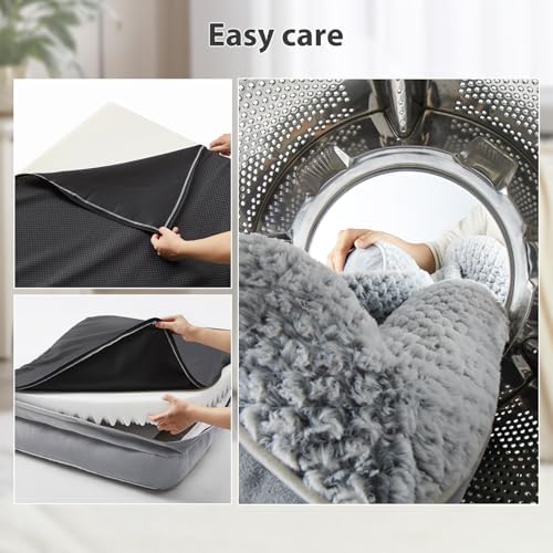 LEXTRO Orthopedic Dog Beds for Large Dogs, Comfy Washable Dog Couch Bed - Image 6