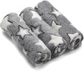 1 Pack 3 Puppy Blankets Cat Dog Blankets Super Soft Warm Sleep Mat Grey Star by SORKUT