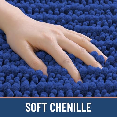 Smiry Bathroom Rugs 40X32, Extra Soft Rubber Backing Chenille Bath Mats - Image 4