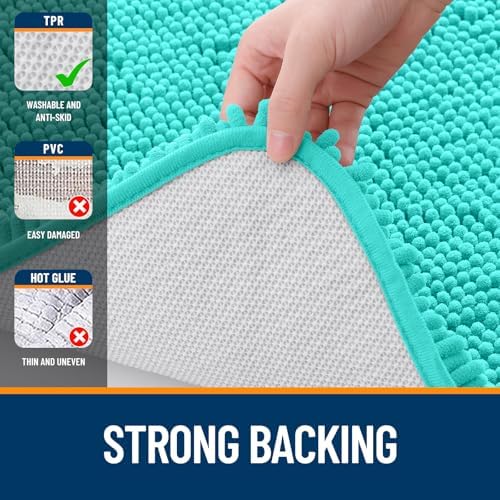 OLANLY Bathroom Rugs 34x21, Extra Soft Absorbent Chenille Bath Rugs - Image 6