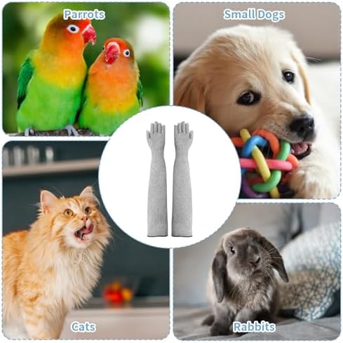 Cat Gloves Bite Proof, Cat Grooming Supplies, 15.74 in Cat Mittens to Prevent - Image 7