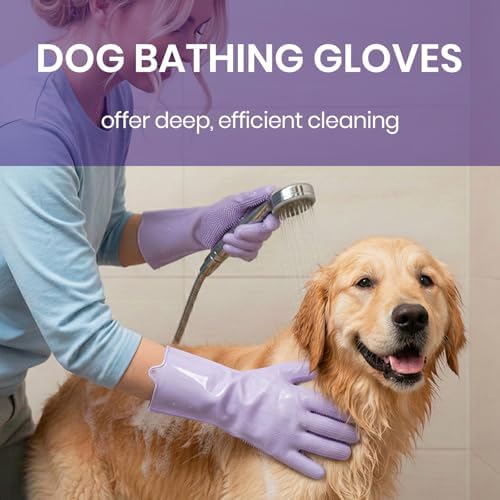 Silicone Pet Grooming Gloves Dog Washing Gloves - Image 3