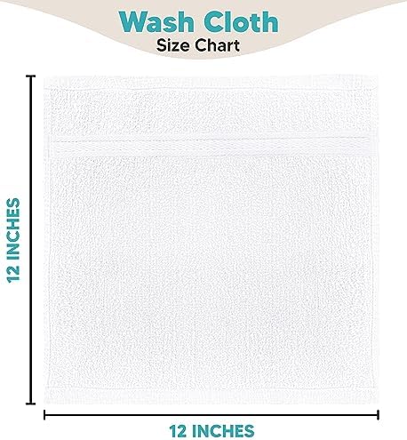 Towel and Linen Mart 100% Cotton- Wash Cloth Set -Pack of 4, Quick Dry - Image 7