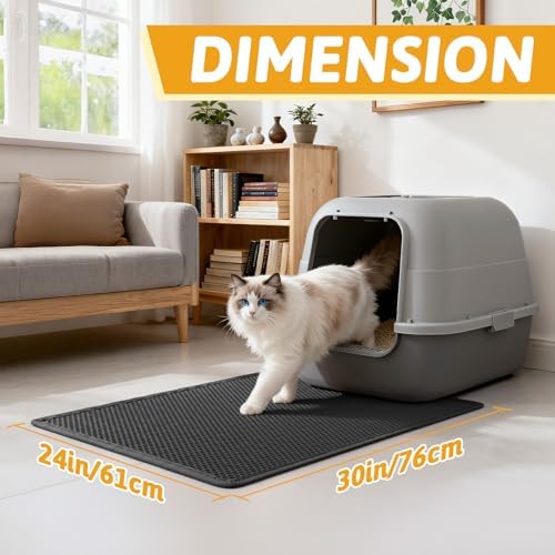 Pieviev Kitty Litter Mat, Double-Layer Waterproof Design - Image 2