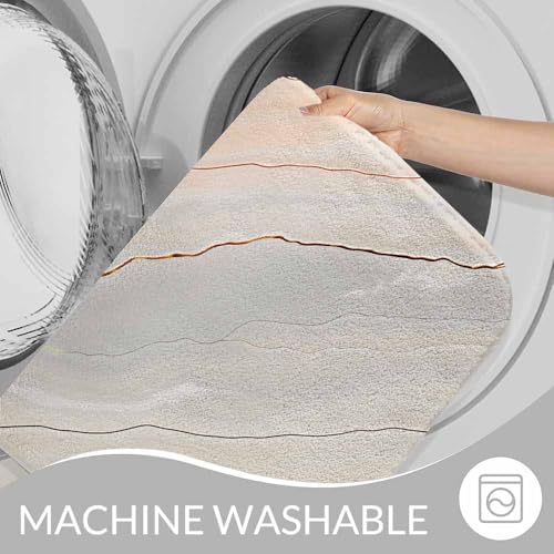 Marble Bath Rugs Microfiber Bathroom Mat Soft Plush Shaggy Shower Mat - Image 7
