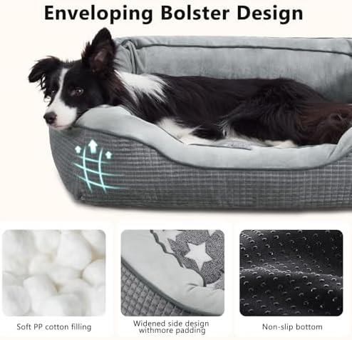 Dog Beds for Medium Small Dogs, Washable Pet Bed - Image 5