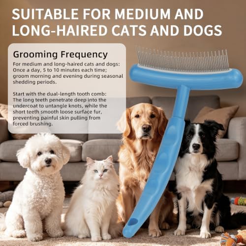 Stainless Steel Pet Dematting Deshedding Brush, Pet Grooming Tool - Image 6