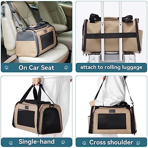 PETSFIT PET Carrier for Cat, Small Dogs, Dog Carrier Airline Approved, TSA - Image 7