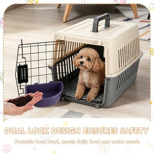 Hard Plastic Pet Carrier 2 Set Small Dogs and Cats Up to 13 lbs Hard-Sided Dog - Image 5