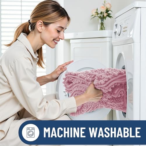 Smiry Bathroom Rugs 36X24, Extra Soft Rubber Backing Chenille Bath Mats - Image 6