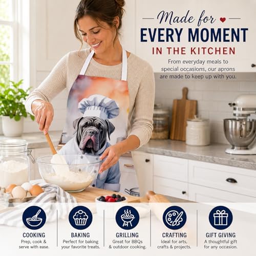 Caroline's Treasures Neapolitan Mastiff The Chef Apron Cooking Kitchen Server - Image 6
