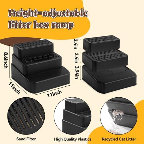 BALAPET Adjustable 3 Steps Litter Box Ramp - Image 2